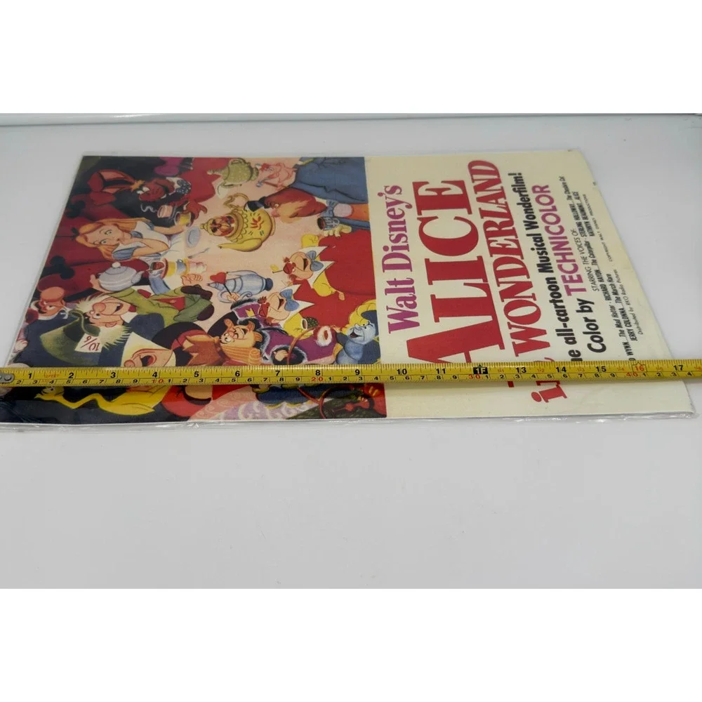 1951 Disney Alice In Wonderland Movie Poster 11X17 Mad Hatter Tea Party - Picture 6 of 6